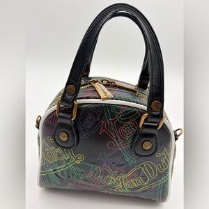 Von Dutch Neon Logo Black Bowling Crossbody